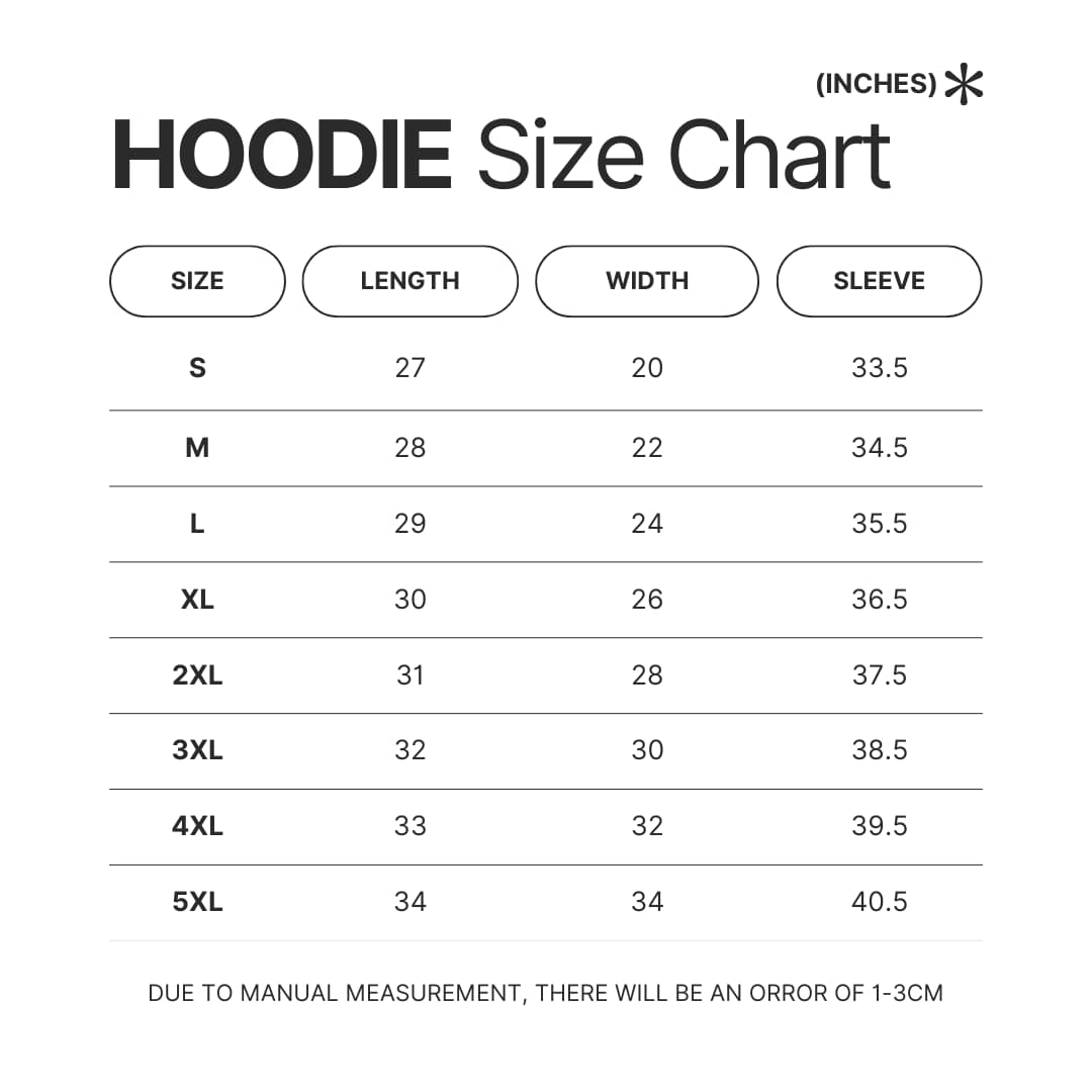 Hoodie Size Chart - Nashville TV Show Store