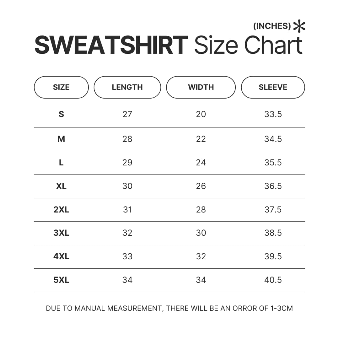 Sweatshirt Size Chart - Nashville TV Show Store