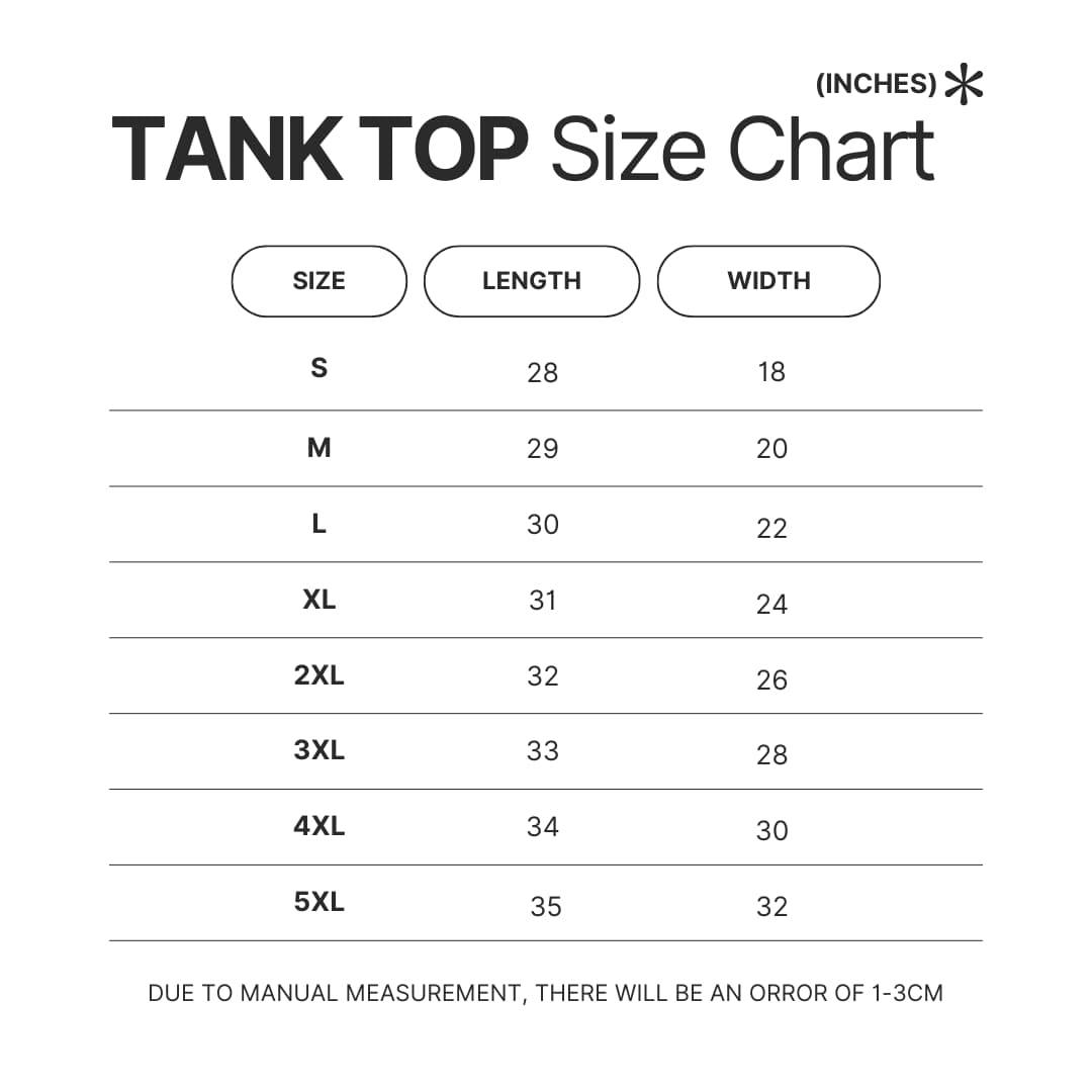 Tank Top Size Chart - Nashville TV Show Store