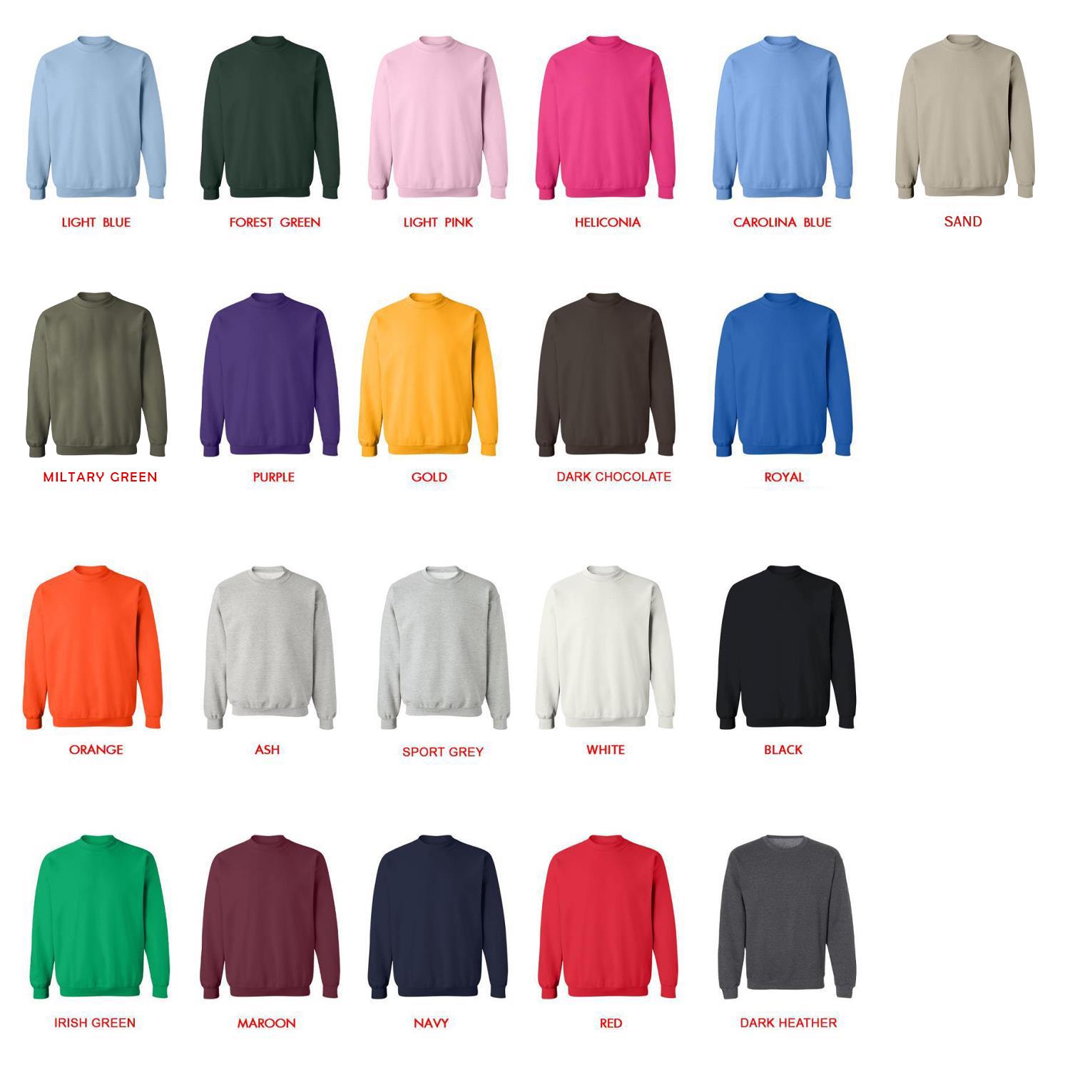 sweatshirt color chart - Nashville TV Show Store