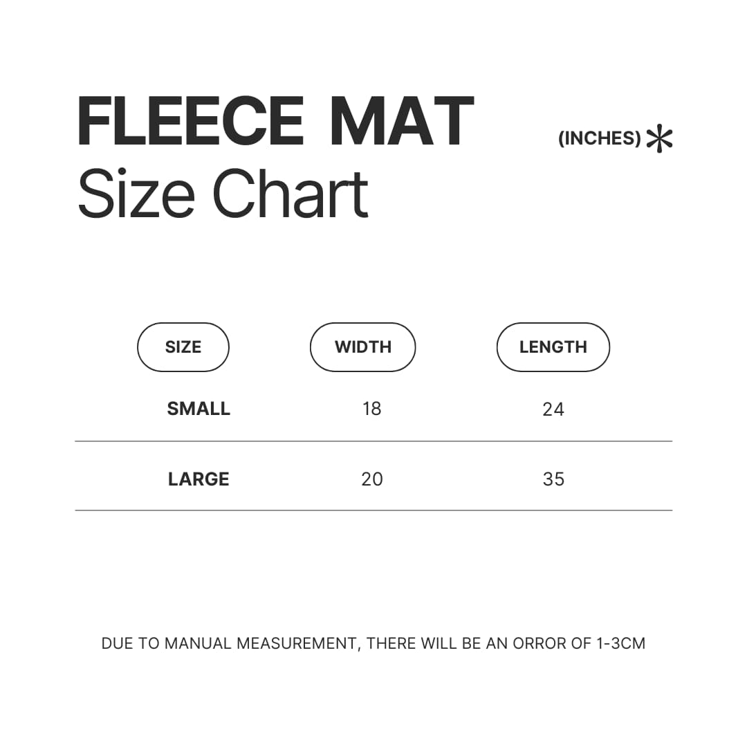 Fleece Mat Size Chart - Nashville TV Show Store
