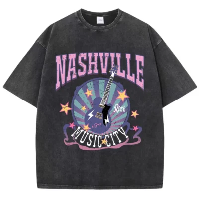 Nashville Music City Mineral Wash T-Shirt