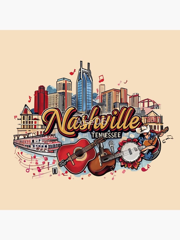 Nashville With City Throw Pillow - Image 2