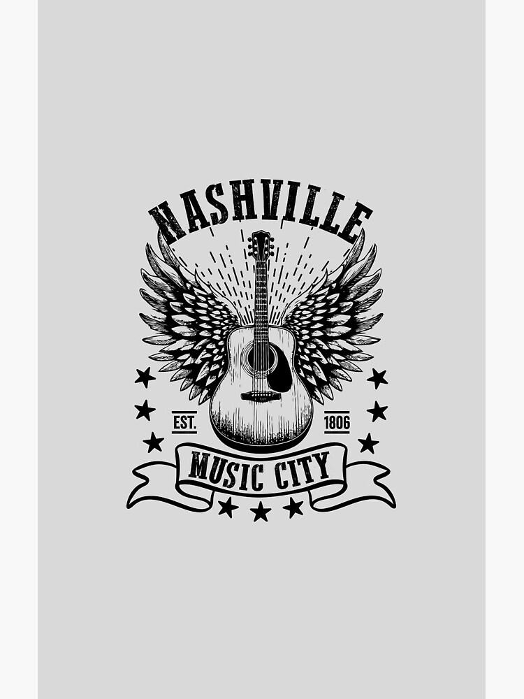 Nashville Music Acoustic Guitar Shower Curtain - Image 2