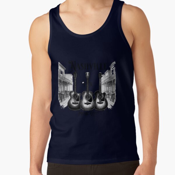 Nashville Tn Music City Guitar Town Country Music Tank Top - Image 5