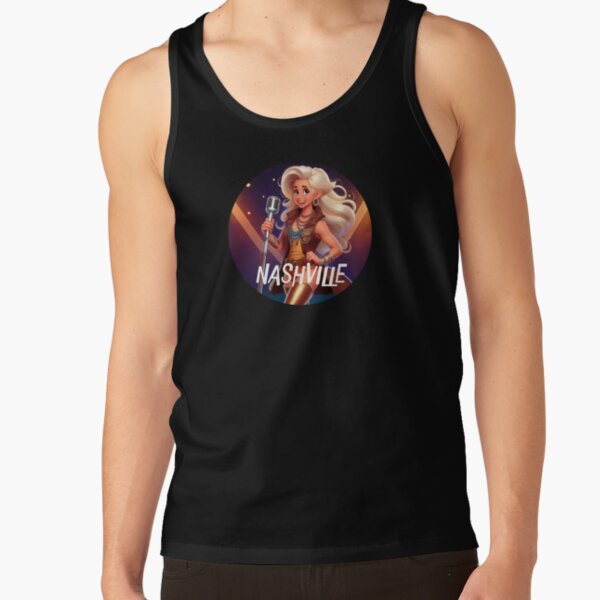 Nashville Retro Text Design Tank Top - Image 3