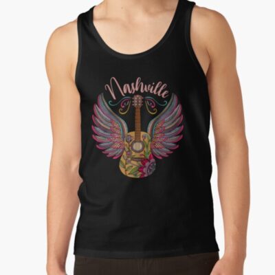 Nashville Guitar With Wings Tank Top