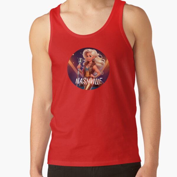 Nashville Retro Text Design Tank Top - Image 4