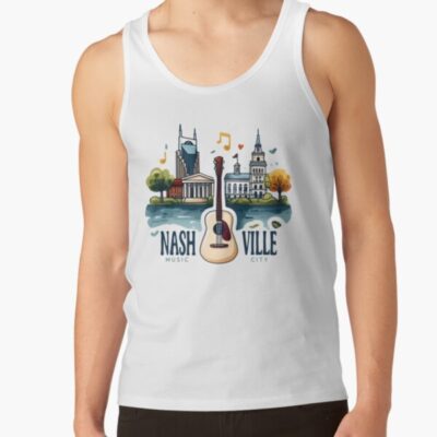 Nashville Tennessee Music City Cityscape Tank Top