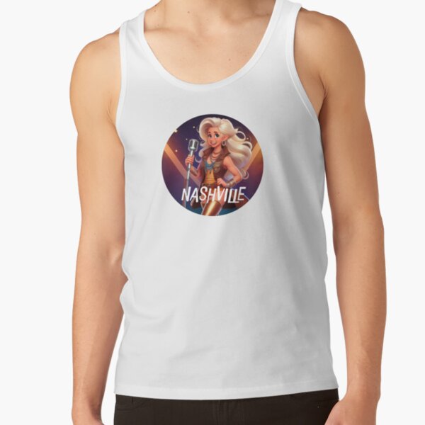 Nashville Retro Text Design Tank Top - Image 2