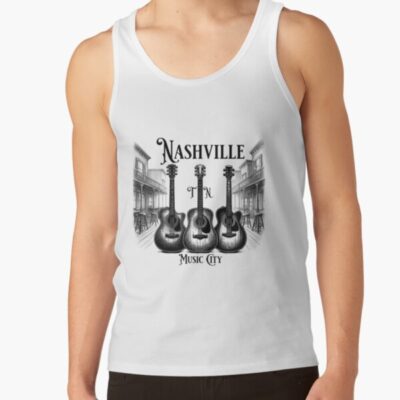 Nashville Tn Music City Guitar Town Country Music Tank Top