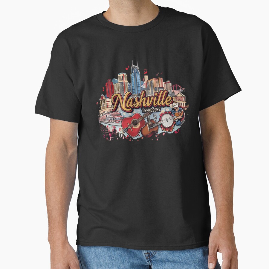 Nashville With City T-shirt - Image 3