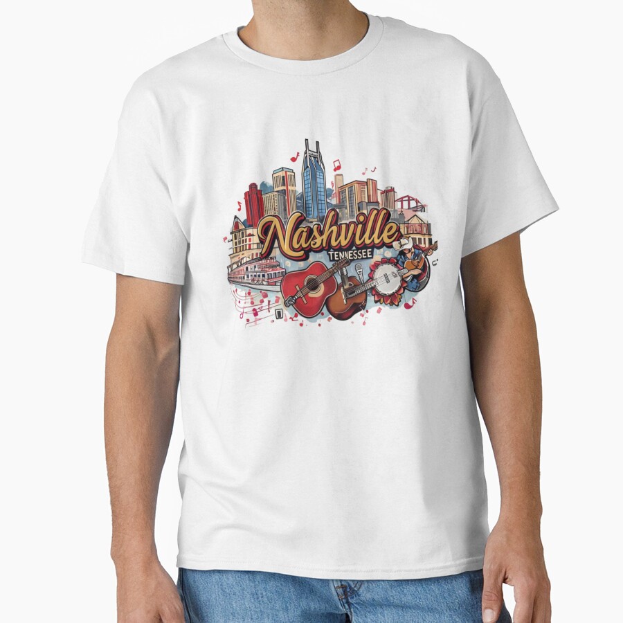 Nashville With City T-shirt - Image 2