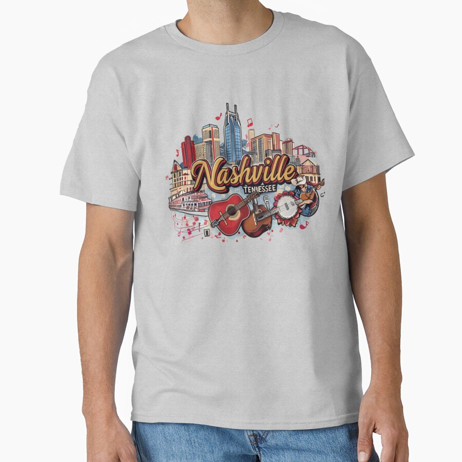 Nashville With City T-shirt - Image 4
