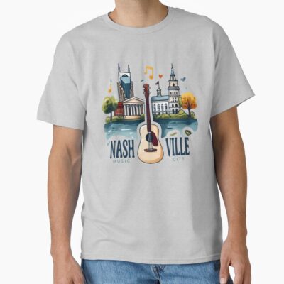 Nashville Tennessee Music City Cityscape T-shirt