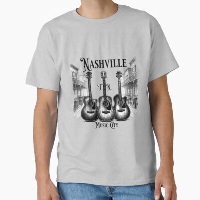 Nashville Tn Music City Guitar Town Country Music T-shirt