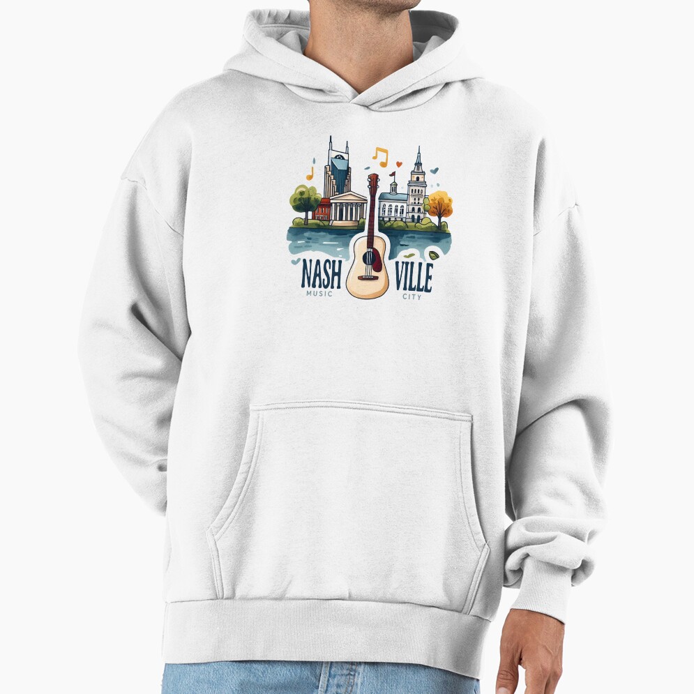 Nashville Tennessee Music City Cityscape Hoodie - Image 2