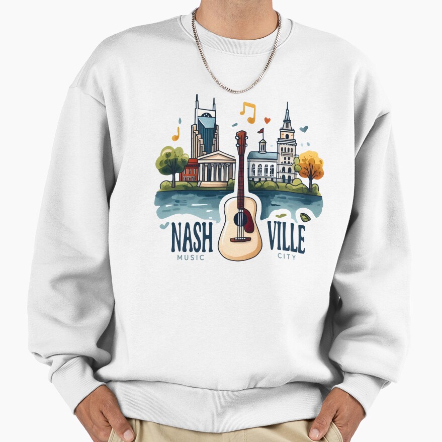 Nashville Tennessee Music City Cityscape Sweatshirt - Image 2