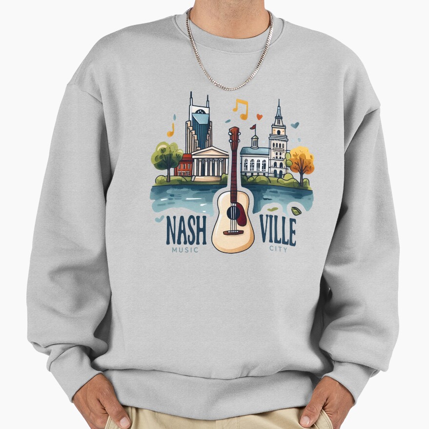 Nashville Tennessee Music City Cityscape Sweatshirt - Image 4