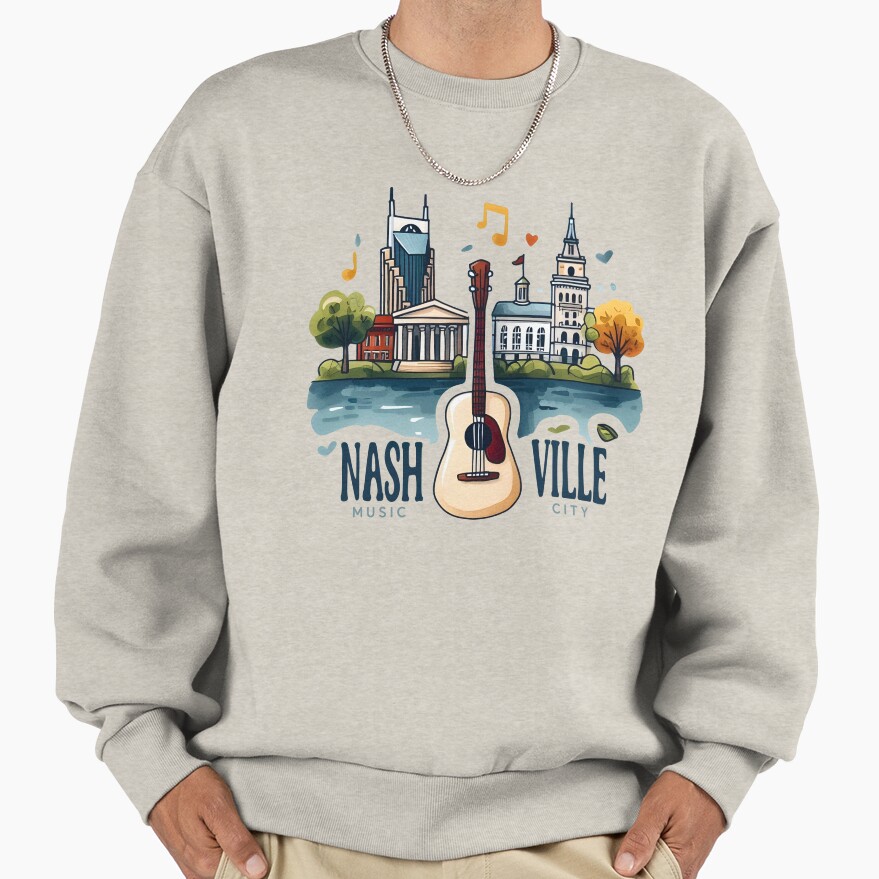 Nashville Tennessee Music City Cityscape Sweatshirt - Image 3