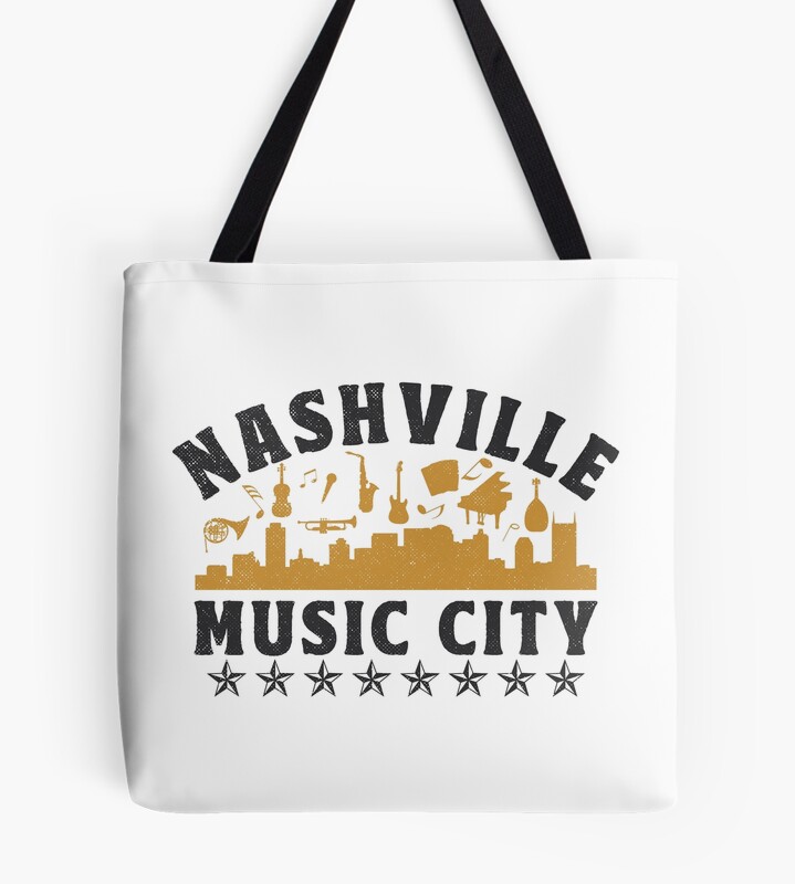 Nashville Tennessee Vintage Boho Tote Bag
