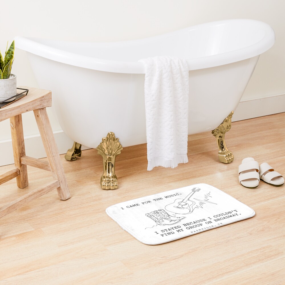I Came For The Music Lost On Broadway Nashville Tn Bath Mat - Image 2