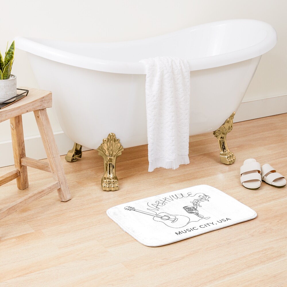 Nashville Line Art Bath Mat - Image 2