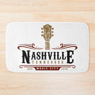 Nashville Tennessee Music City Usa America Gift Bath Mat