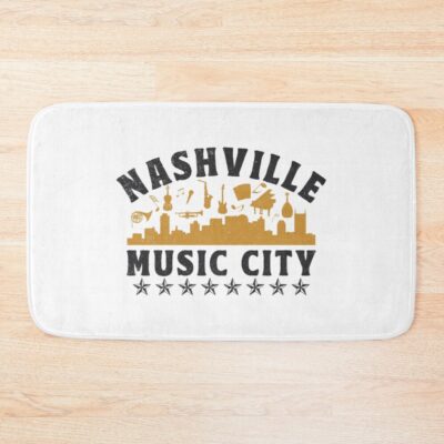 Nashville Tennessee Vintage Boho Country Music Gifts Bath Mat