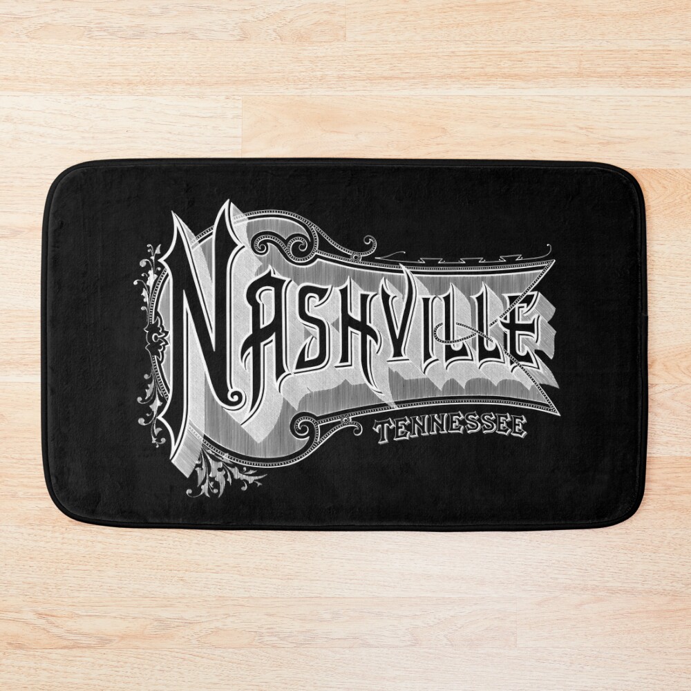 Vintage Nashville Tn Bath Mat