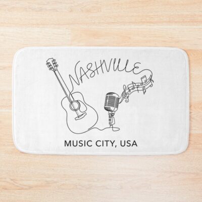 Nashville Line Art Bath Mat