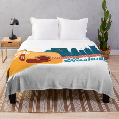 Music City Nashville Throw Blanket