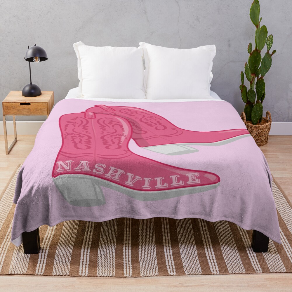 Nashville Boots Throw Blanket