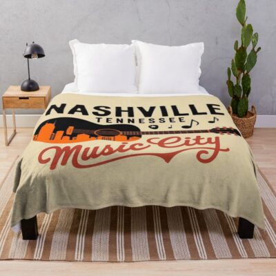 Nashville Tennessee Usa Throw Blanket