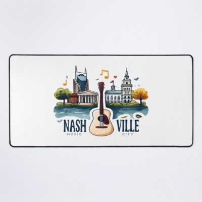 Nashville Tennessee Music City Cityscape Mouse Pad