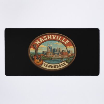 Nashville Tennessee Music City Skyline Mouse Pad