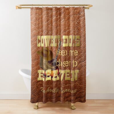 Nashville Cowboy Boots Shower Curtain