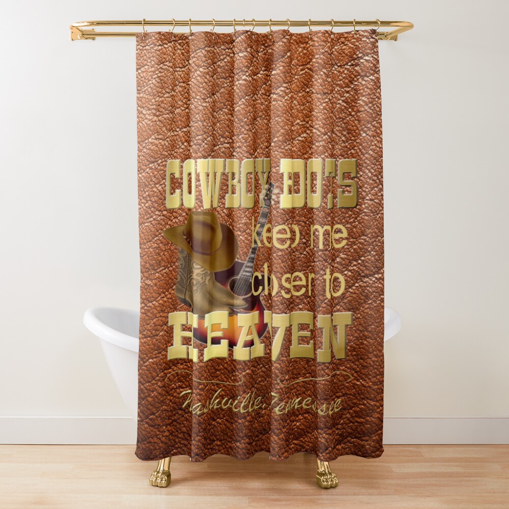 Nashville Cowboy Boots Shower Curtain
