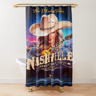 Nashville Where Honky Tonk Is King Shower Curtain