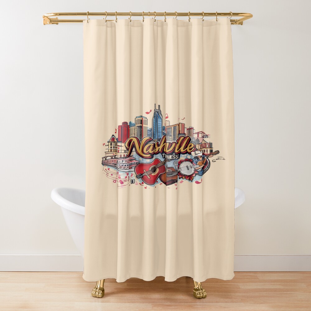 Nashville City Shower Curtain