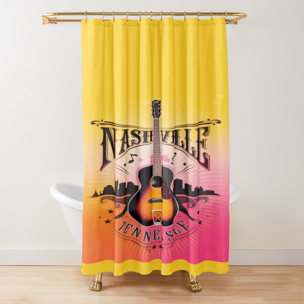 Nashville Music City Usa Shower Curtain