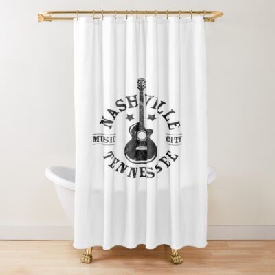Nashville Music City Shower Curtain