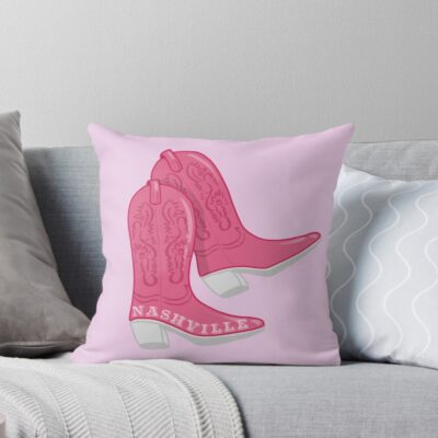 Nashville Boots Throw Pillow