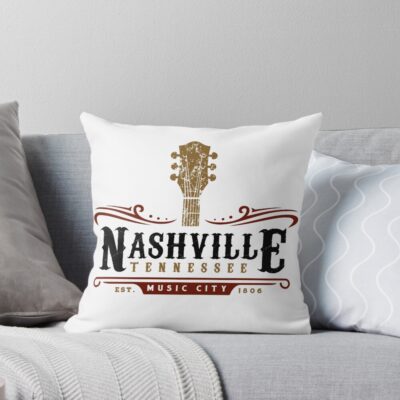 Nashville Tennessee America Gift Throw Pillow